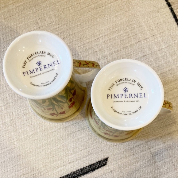 Porcelain Pimpernel Floral Mug Set from Monticello - Picture 5 of 10